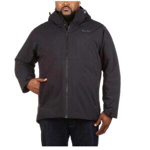 Moosejaw Insulated Jacket Men's Black Hooded Performance Coat Outwear  NWT